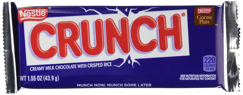CRUNCH, Bulk 36 Pack, Milk Chocolate and Crisped Rice, Full Size Individually Wrapped Candy Bar, 1.55 oz Each - Image 4
